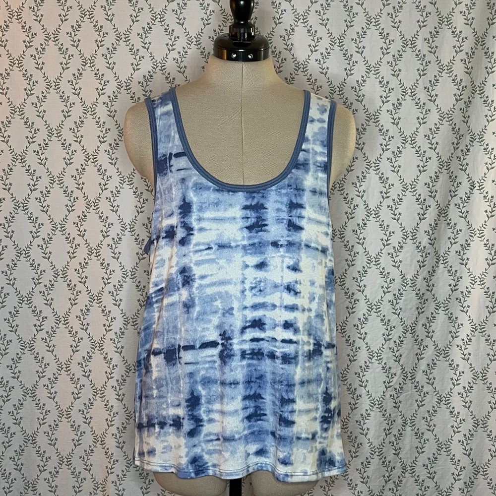 Lucky Brand Blue Shibori Style Tank Top - Picture 3 of 5